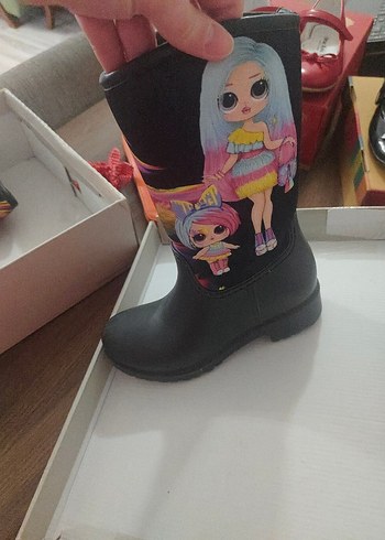 Kız Çocuk Çok Renkli Baskılı Lastik Çizme - Görsel 4