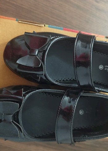 Kız Çocuk Siyah Rugan Tokalı Babet - Görsel 4