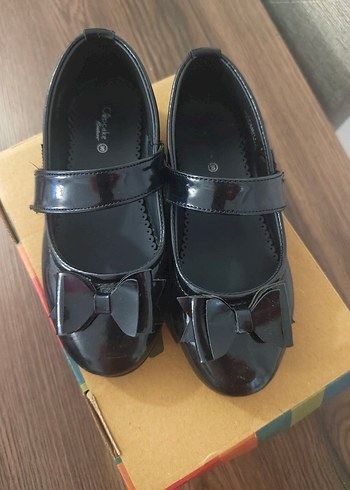 Kız Çocuk Siyah Rugan Tokalı Babet - Görsel 2