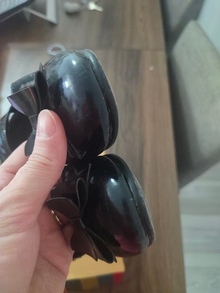 Kız Çocuk Siyah Rugan Tokalı Babet - Görsel 3