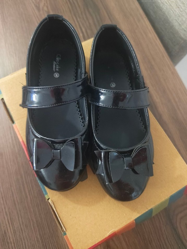 Kız Çocuk Siyah Rugan Tokalı Babet - Görsel 2