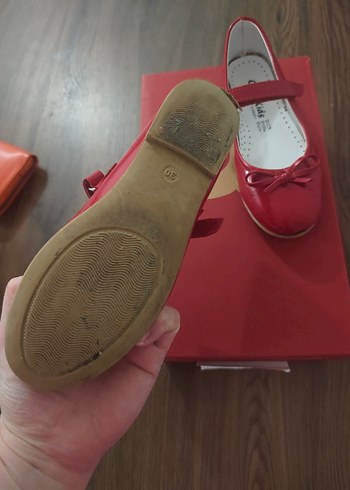 Kız Çocuk Kırmızı Fiyonk Detaylı Babet - Görsel 10