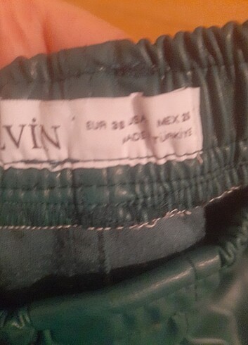 s Beden camel Renk Dilvin jaguar deri pantulon