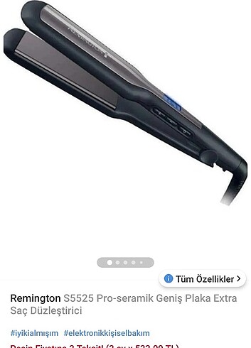 Remington s5525 geniş plakalı saç düzleştirici 