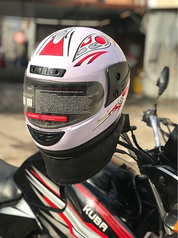 MOTORSİKLET KASKI +deri boyunlık