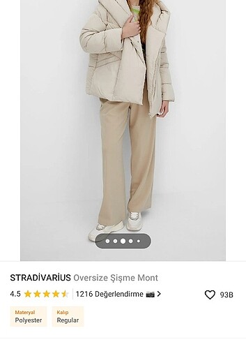 Stradivarius Oversize şişme mont