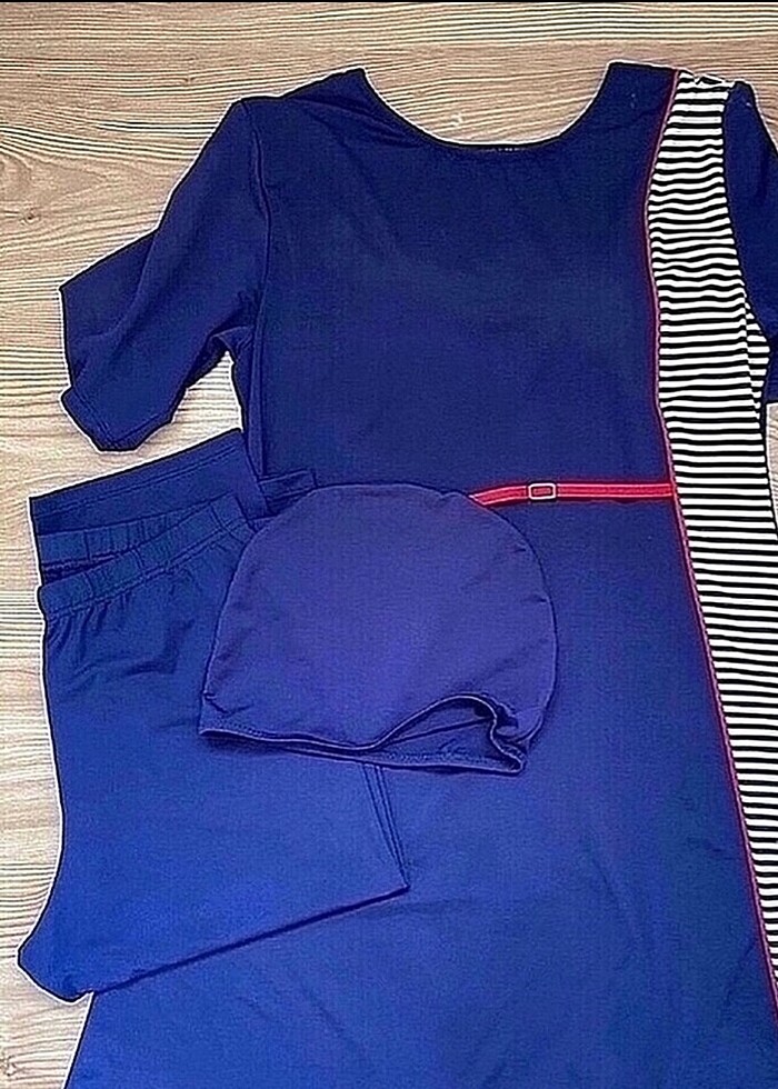 Lacivert Yarıkapalı Mayo - Görsel 2