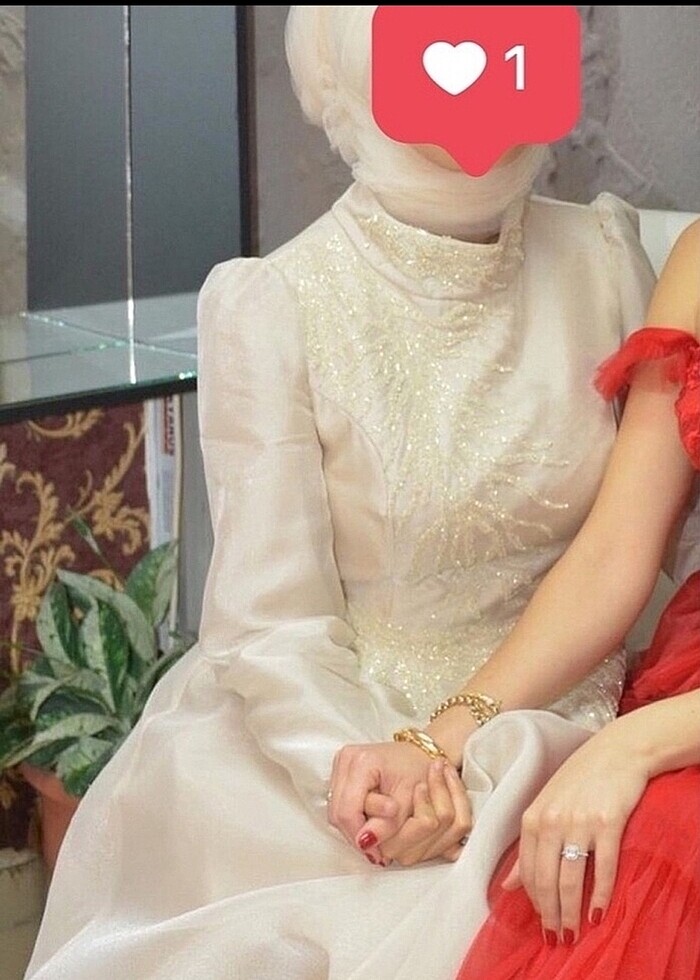 Organze Kumaş İşlemeli Abiye - Görsel 2