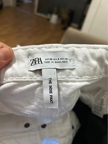 38 Beden beyaz Renk Zara Pantolon