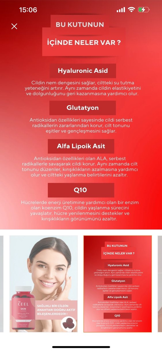 Vita Ceel Cilt İçin 60 Adet Sakızlı Takviye - Görsel 2