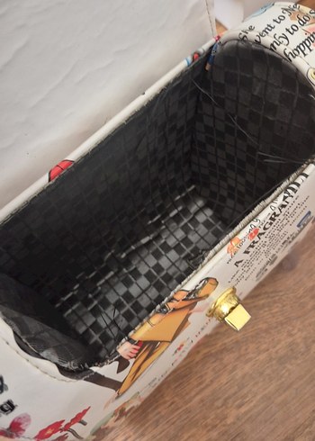 Renkli Baskılı Kız Çocuk Çantası Tokalı - Görsel 7