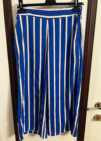 Mavi Çizgili Kadın pantolon - Görsel 6