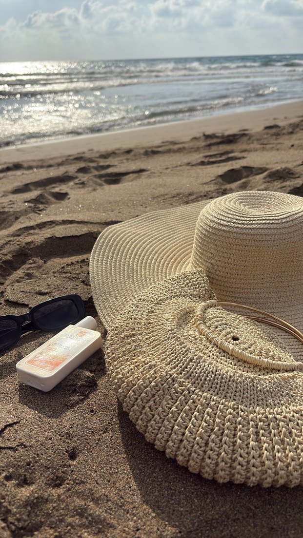 Bej Örgü Midye Model Hasır Çanta - Görsel 2