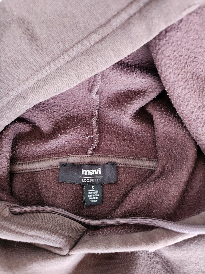 Kahverengi Kapüşonlu Erkek Sweatshirt - Görsel 4