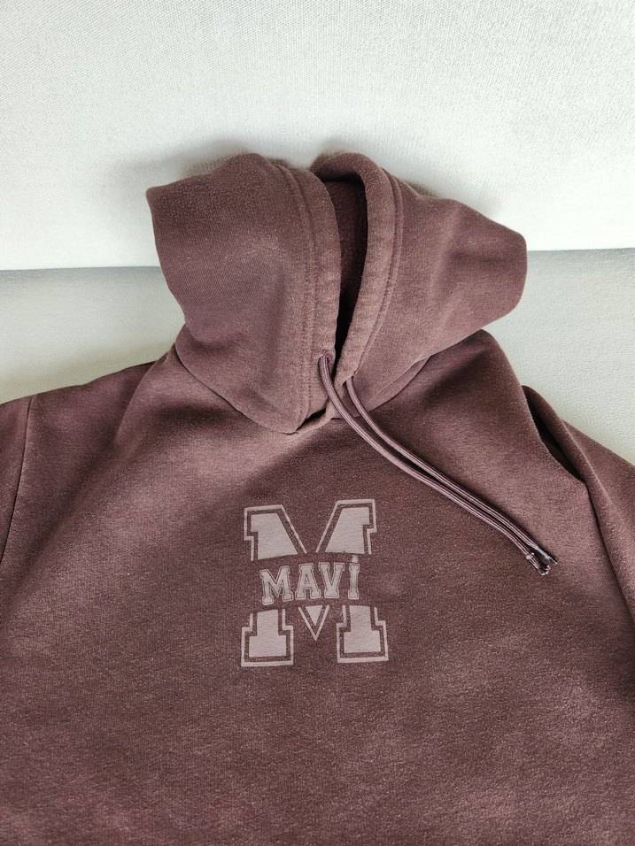 Kahverengi Kapüşonlu Erkek Sweatshirt - Görsel 2