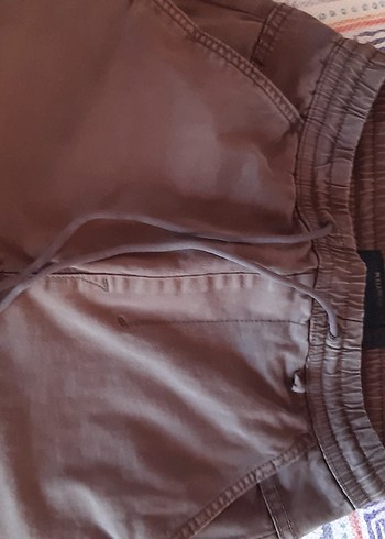 Erkek  Kahverengi Bol Kesim Kemerli Pantolon - Görsel 4