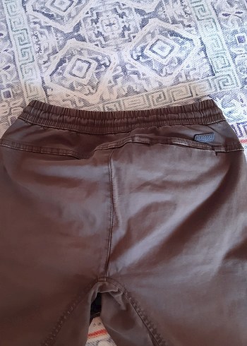 Erkek  Kahverengi Bol Kesim Kemerli Pantolon - Görsel 3