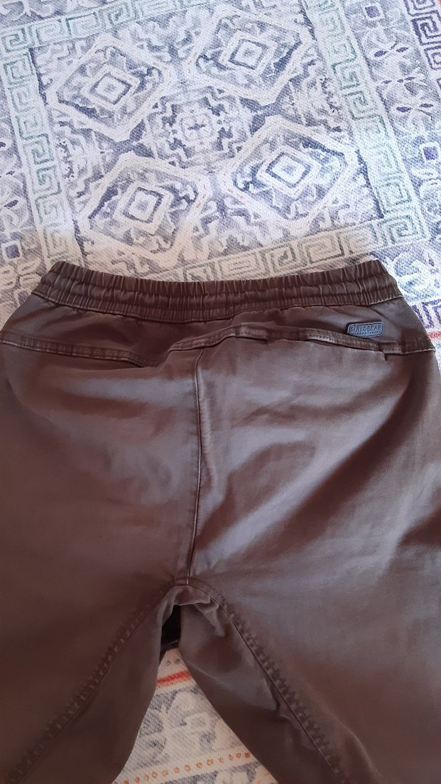 Erkek  Kahverengi Bol Kesim Kemerli Pantolon - Görsel 3