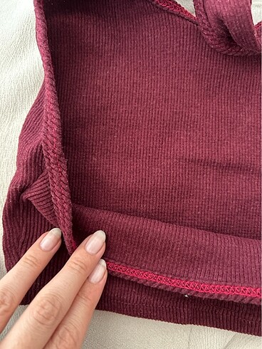 xs Beden bordo Renk Cropppp