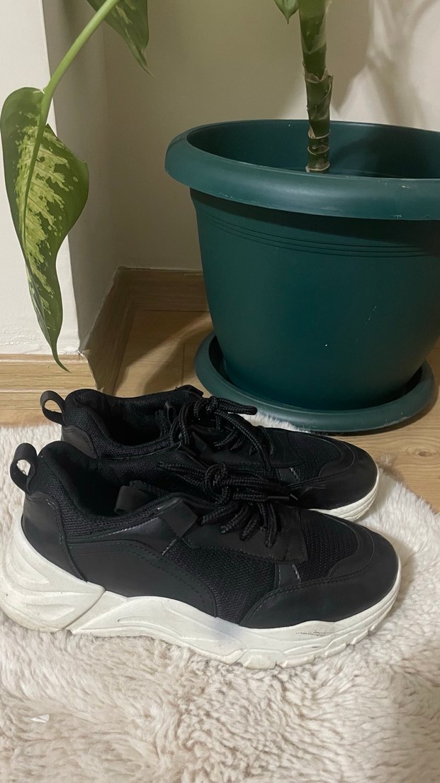 Siyah BağcıklıSpor Ayakkabı - Görsel 5