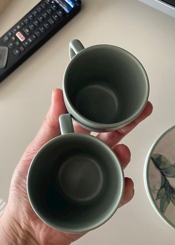 Pastel Yeşil Seramik Fincan ve Tabak - Görsel 8