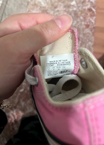 Pembe Bağcıklı Converse Kız bebek Spor Ayakkabı - Görsel 7