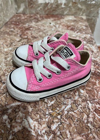 Pembe Bağcıklı Converse Kız bebek Spor Ayakkabı - Görsel 2