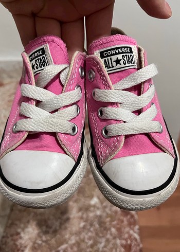 Pembe Bağcıklı Converse Kız bebek Spor Ayakkabı - Görsel 3