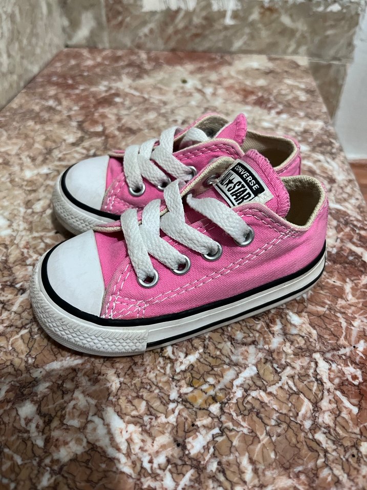 Pembe Bağcıklı Converse Kız bebek Spor Ayakkabı - Görsel 2