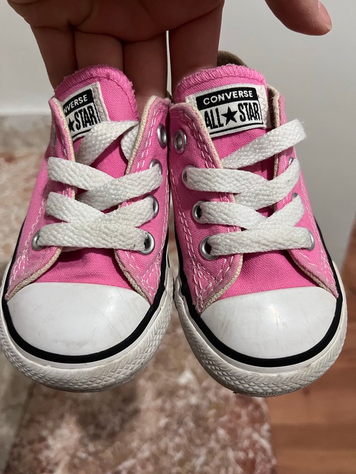 Pembe Bağcıklı Converse Kız bebek Spor Ayakkabı - Görsel 3