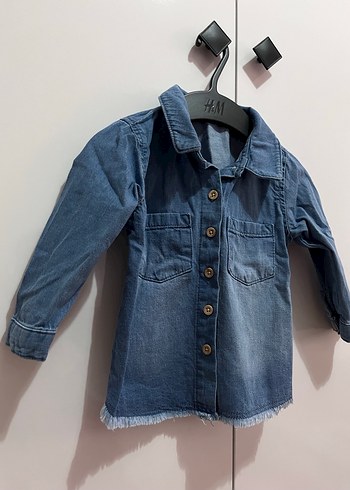 LCW kız bebek jean gömlek - Görsel 2