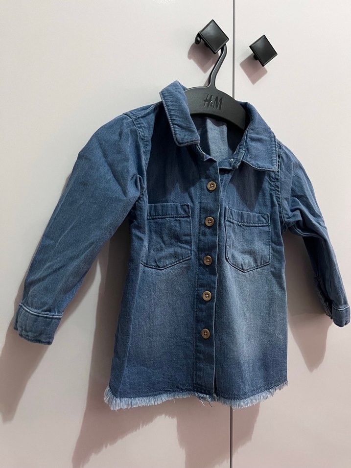 LCW kız bebek jean gömlek - Görsel 2