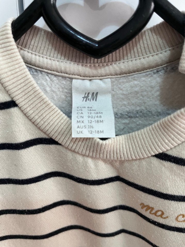 H&M sweat elbise 12/18 ay — görsel 2/2