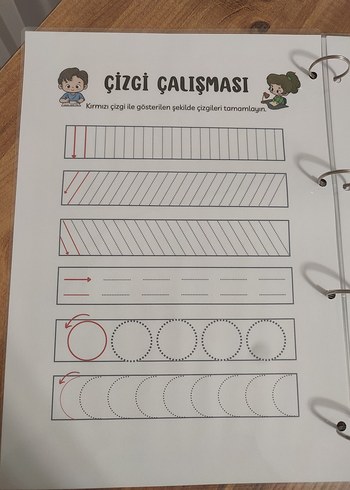 Çocuk Silinebilir Çizgi Çalışma Kitabı