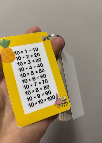 Sünger Bob Çarpım Tablosu Anahtarlık Kartı - Görsel 4