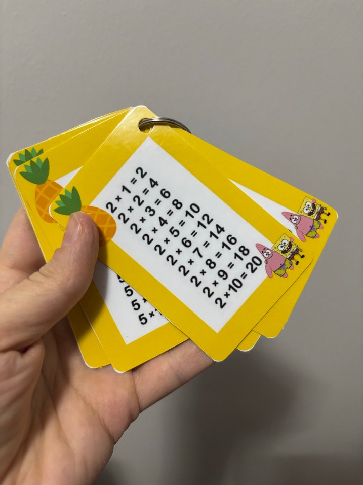 Sünger Bob Çarpım Tablosu Anahtarlık Kartı - Görsel 3