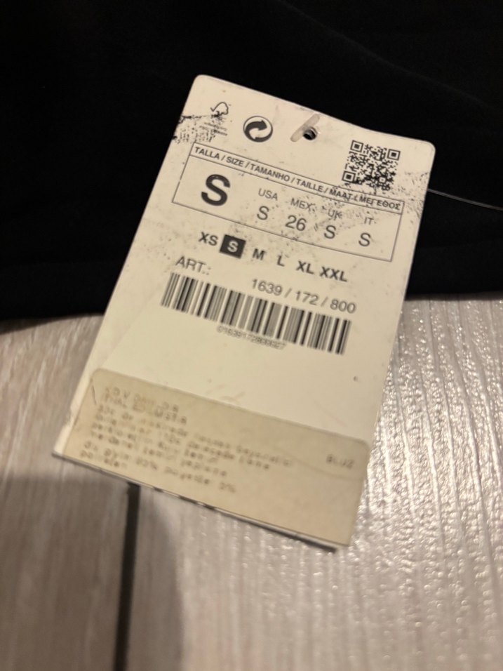 Siyah V Yaka Uzun Kollu Kadın Bluz - Görsel 3