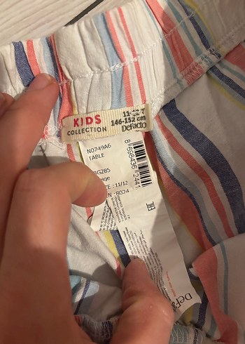 Renkli Çizgili Bohem Pamuklu Şort - Görsel 2