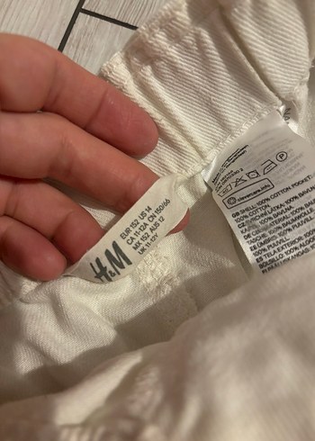 Beyaz Kot Şort - Görsel 2