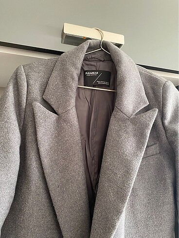 Pull and Bear Pull bear kışlık kalın gri blazer