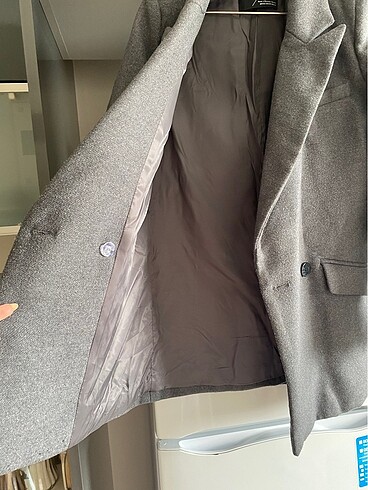 xs Beden gri Renk Pull bear kışlık kalın gri blazer