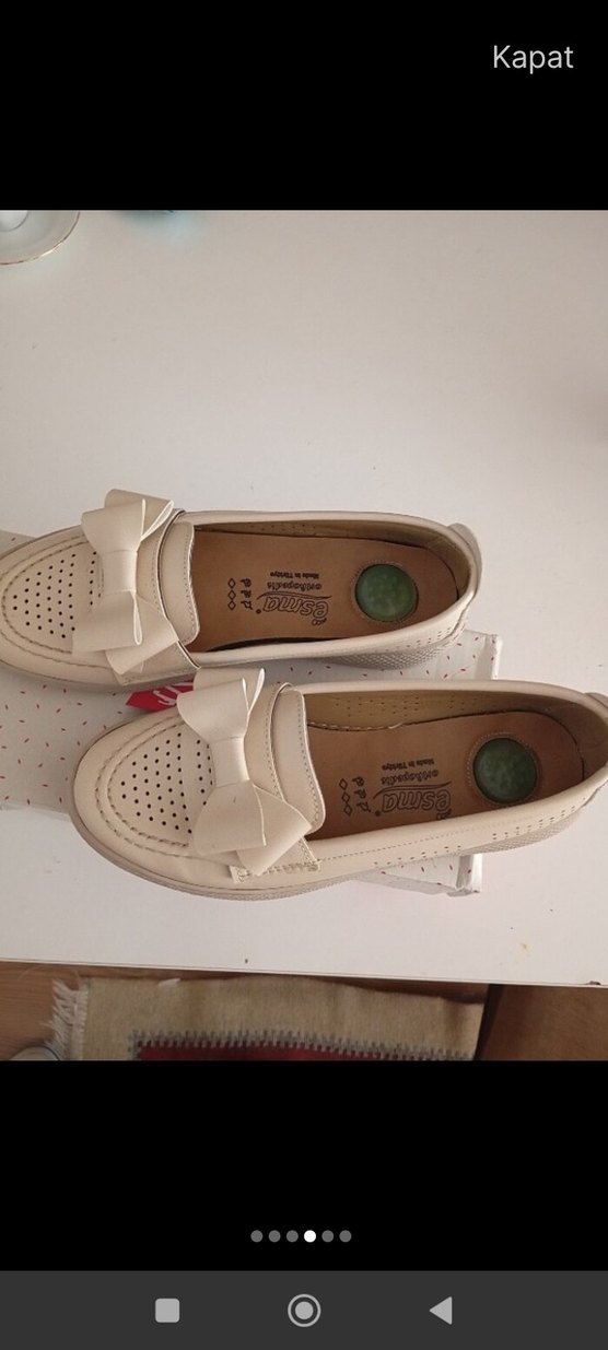 Beyaz Fiyonklu Kız Çocuk Loafer Ayakkabı - Görsel 3