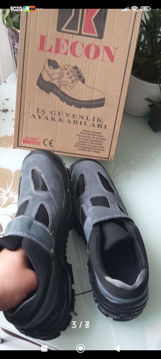 KKDSTOCK Erkek Gri Spor Cırtlı Sandalet - Görsel 5