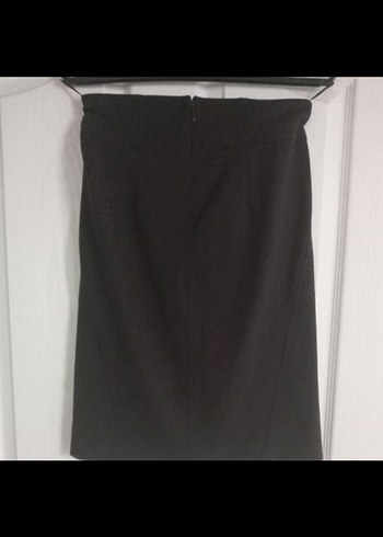 Düz Siyah Midi Etek - Görsel 2