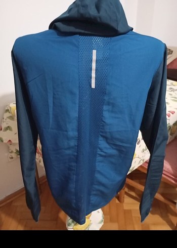 Erkek Koyu Mavi Fermuarlı Kapüşonlu Yağmurluk - Görsel 3