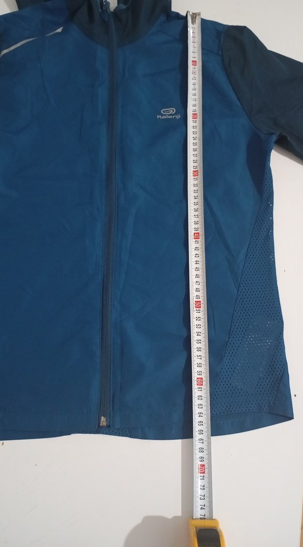 Erkek Koyu Mavi Fermuarlı Kapüşonlu Yağmurluk - Görsel 5