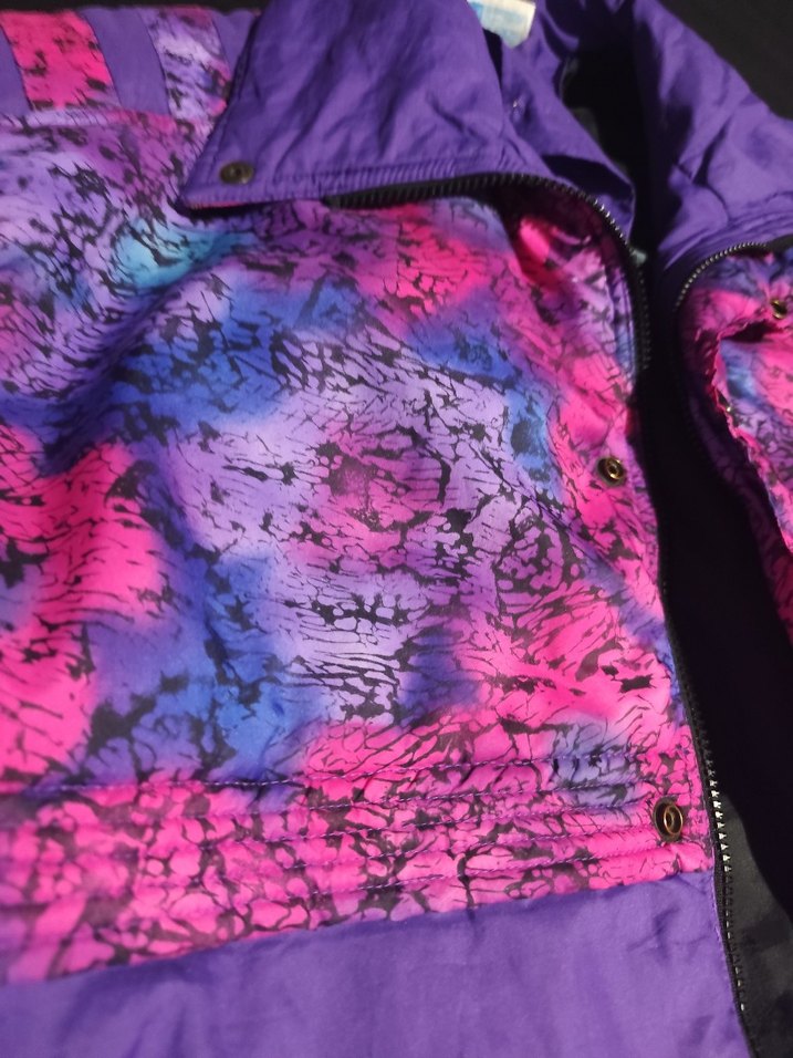 Mor Batik Desenli Fermuarlı Ceket y2k - Görsel 2