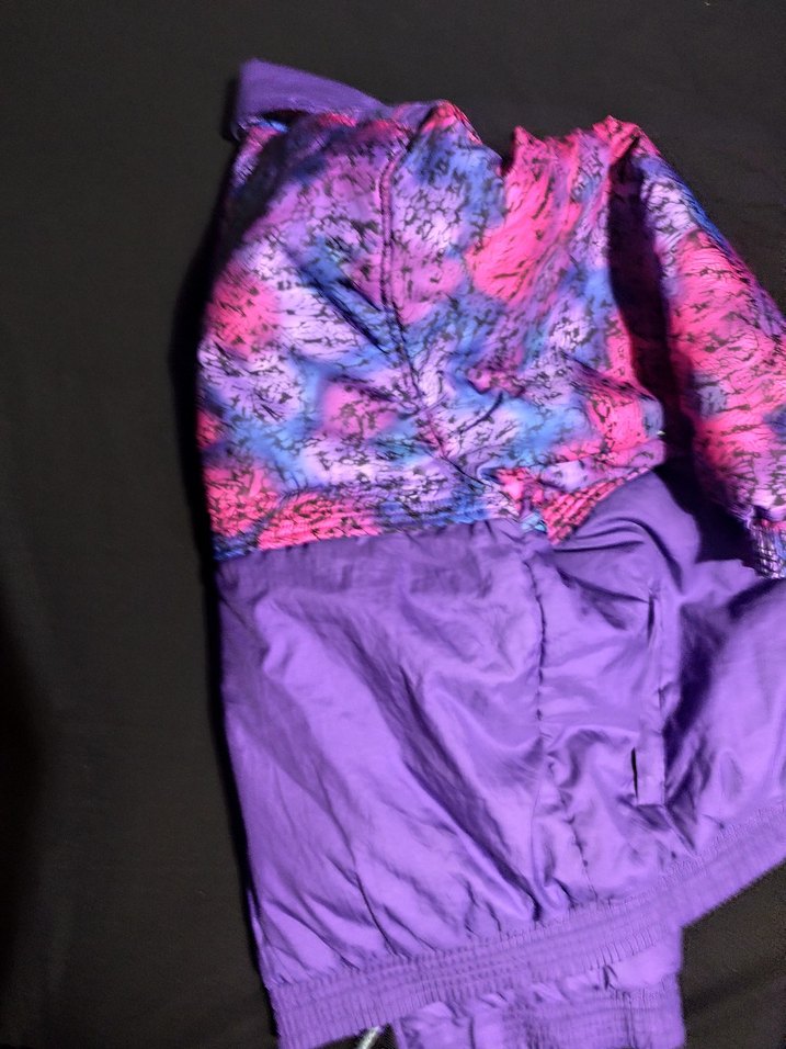 Mor Batik Desenli Fermuarlı Ceket y2k - Görsel 3