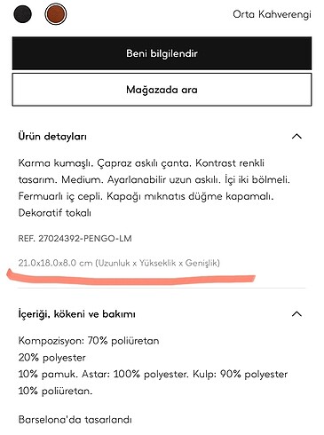  Beden kahverengi Renk Mango çapraz çanta
