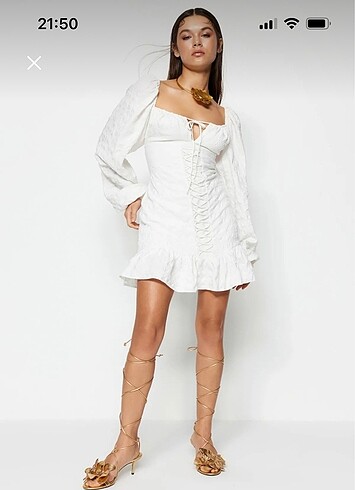 Trendyol & Milla Trendyolmilla Bride Beyaz Elbise